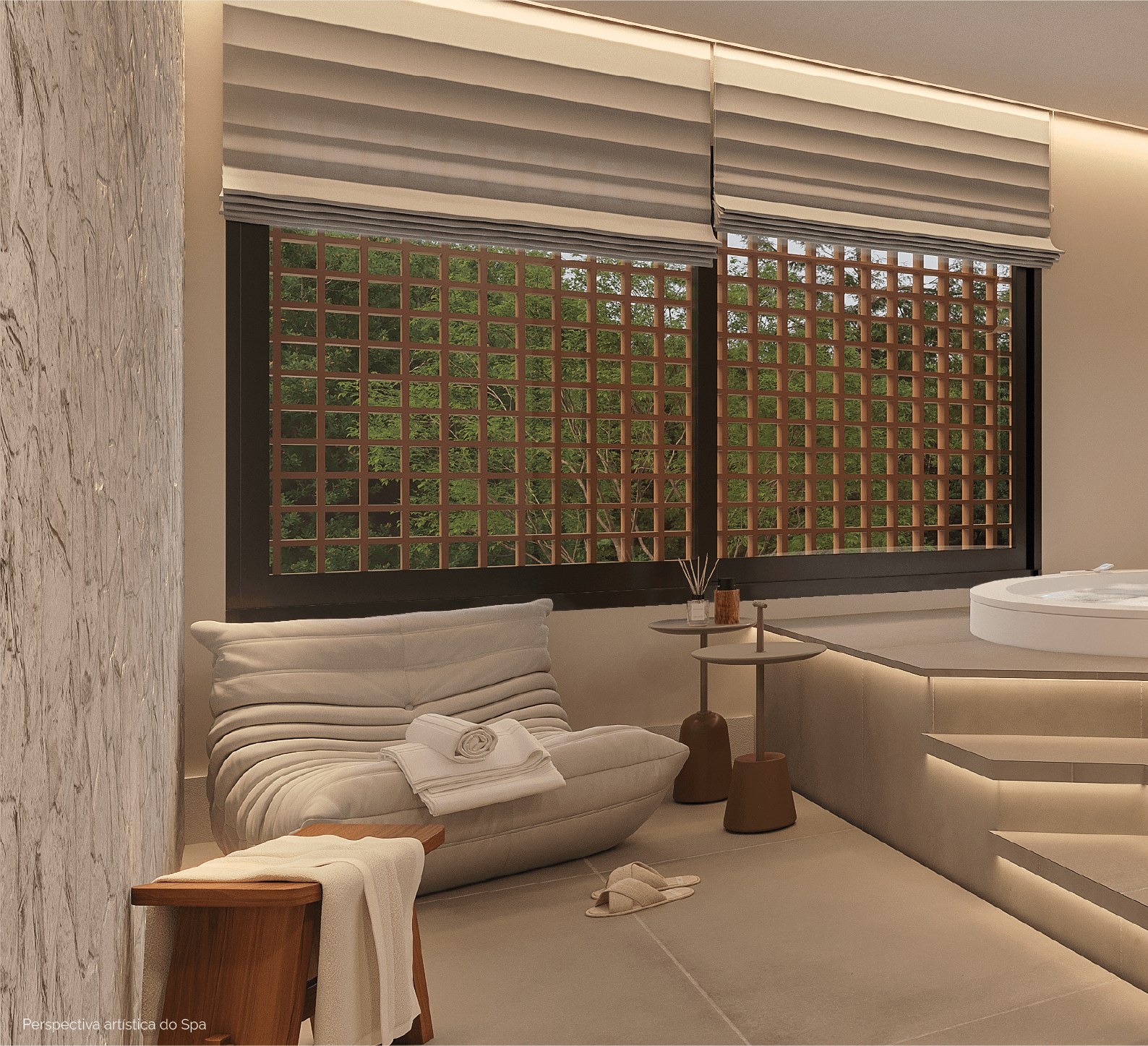 Espaço spa com sauna do Atto